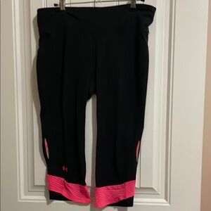 Under Armour Black Leggings with Pink Details